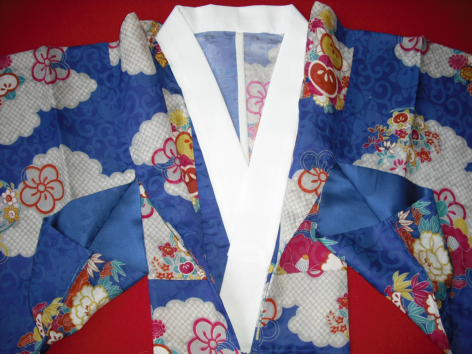 青色友禅長襦袢