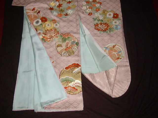 振袖ブルー比翼付き