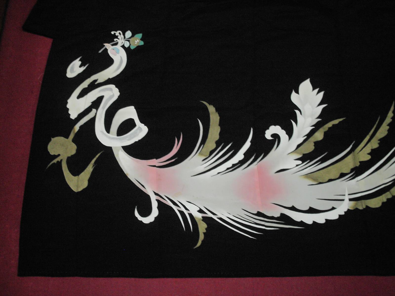 留袖花喰い鳥　加工前