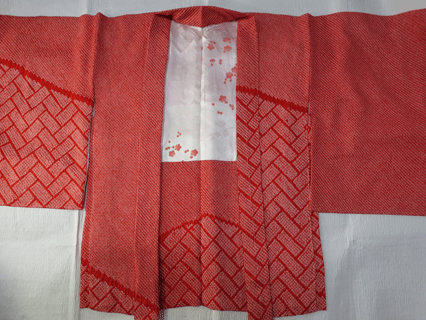 絞り朱赤色羽織