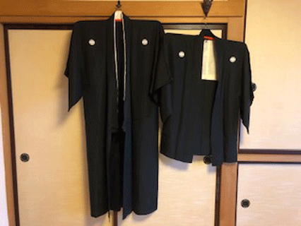 黒紋付着物と羽織