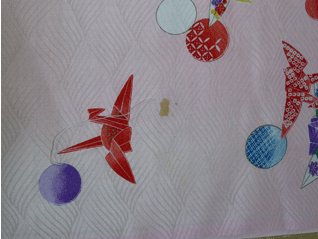 友禅四つ身小紋のしみ