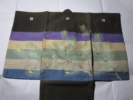 宮参り男児着物若松模様