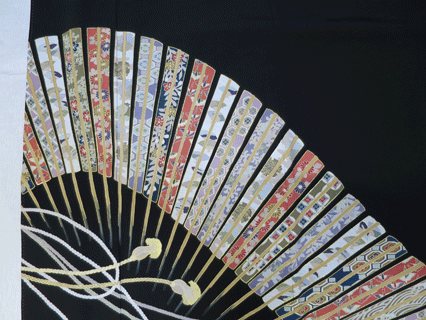 黒留袖金線加工後　