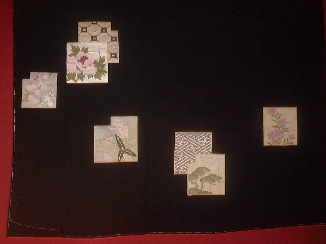 黒地絽差し訪問着