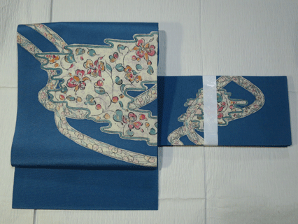 八掛を別染めした、仕立て直し小紋着物