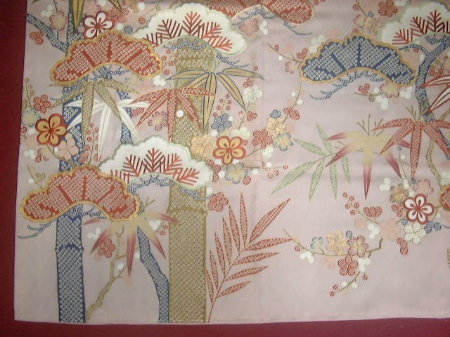 松竹梅模様訪問着